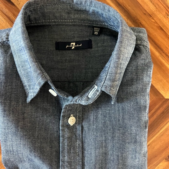 Men’s 7 For All Mankind Denim Overshirt - Picture 3 of 4